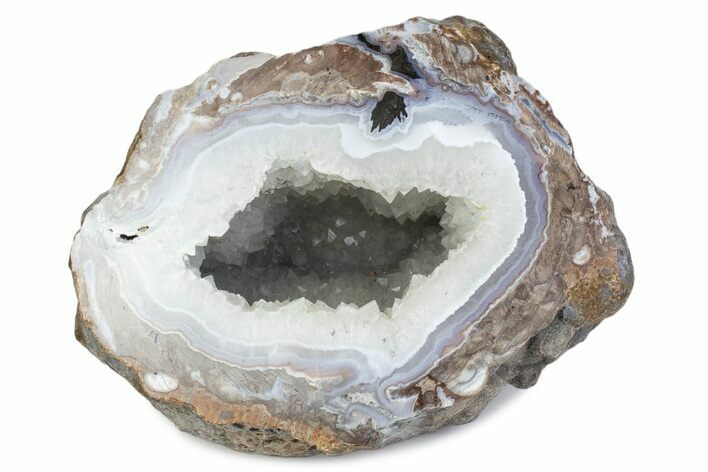 Crystal Filled Dugway Geode (Polished Half) - Utah #376193